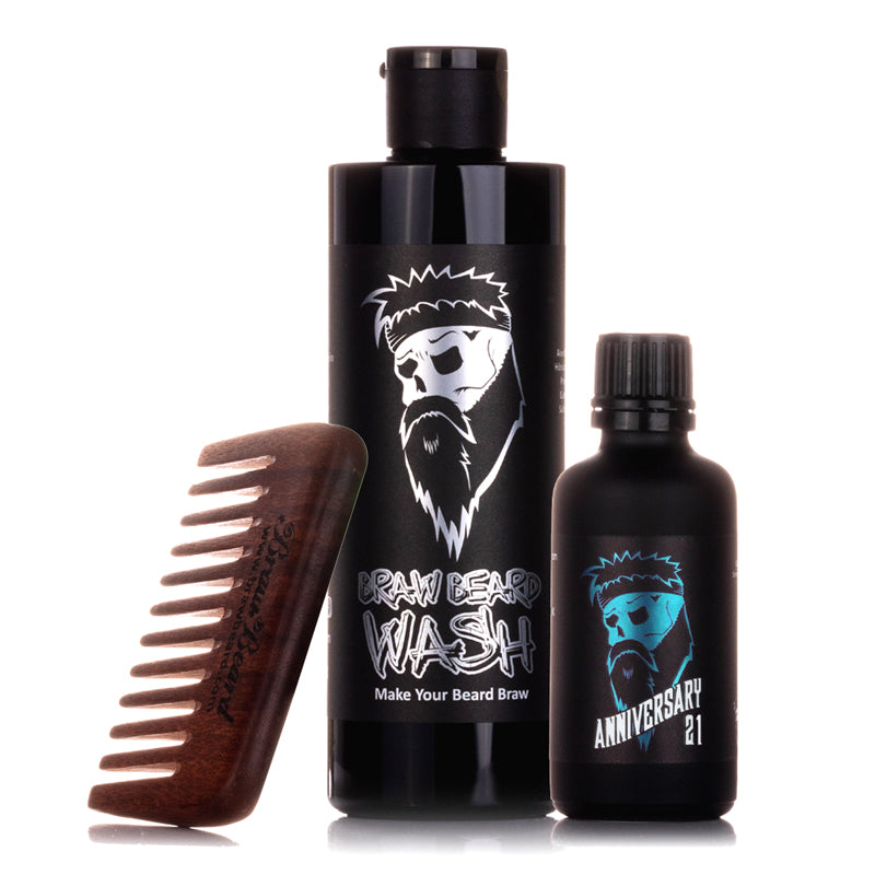 Beard Wash, Beard Oil and Comb Pack