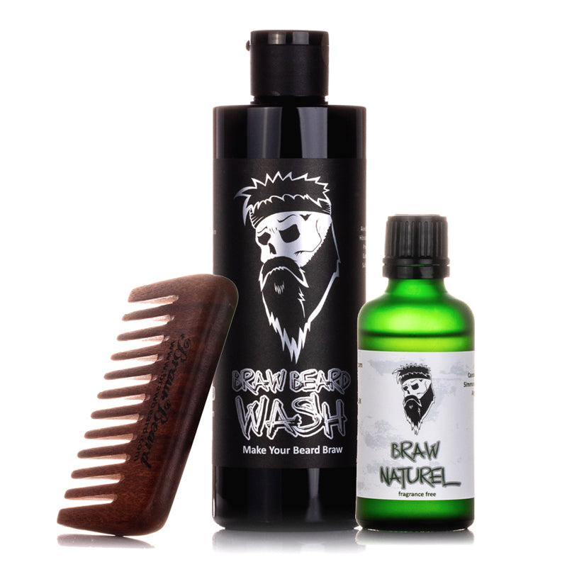 Beard Wash, Beard Oil and Comb Pack