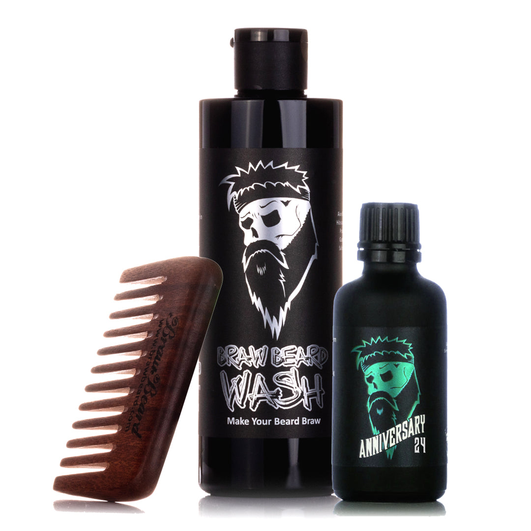 Beard Wash, Beard Oil and Comb Pack