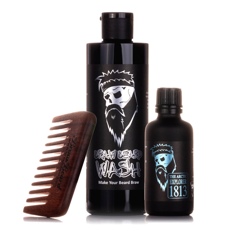 Beard Wash, Beard Oil and Comb Pack