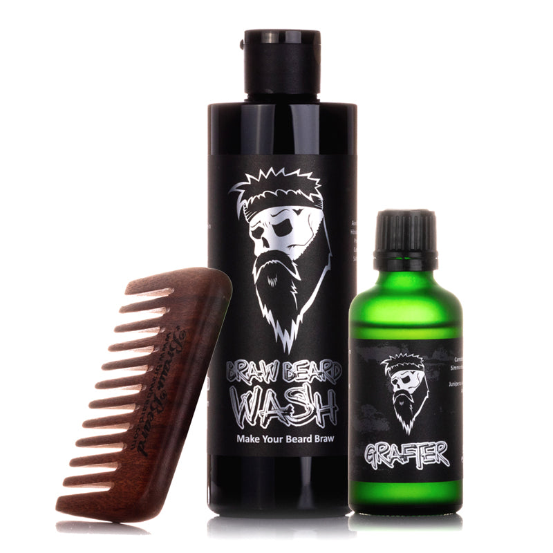 Beard Wash, Beard Oil and Comb Pack
