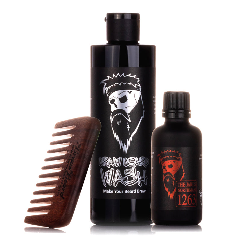 Beard Wash, Beard Oil and Comb Pack